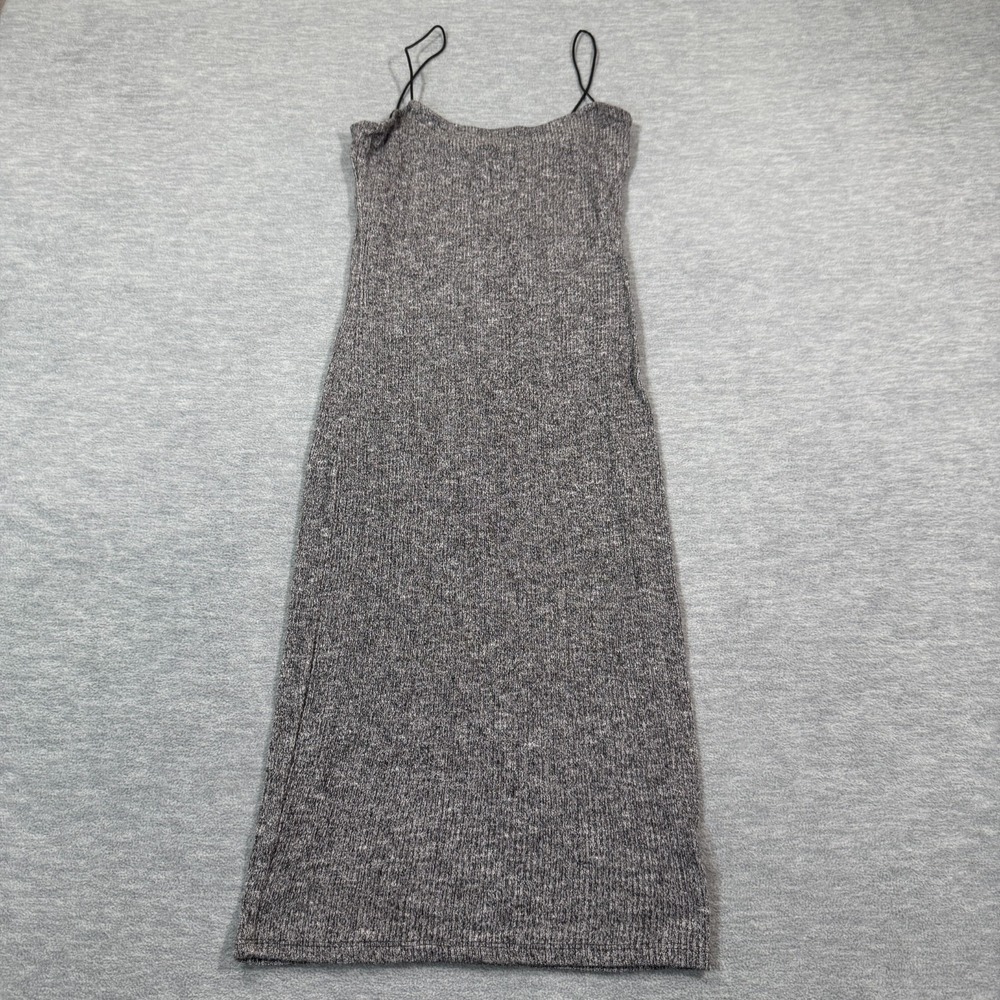 Mind Code Dress Women S Gray Knit Sleeveless Bodycon Ribbed Stretch Mini Slip